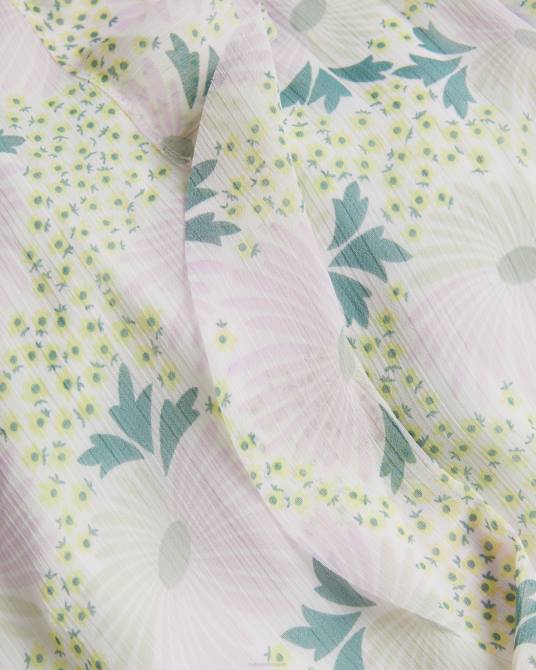 Ted Baker mujer 2ZFP30 ropa vestido midi calinia sin mangas con volantes en cascada lila