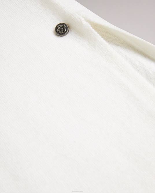 Ted Baker mujer 2ZFP96 ropa Vestido midi de punto malorri con aplicación de punto blanco