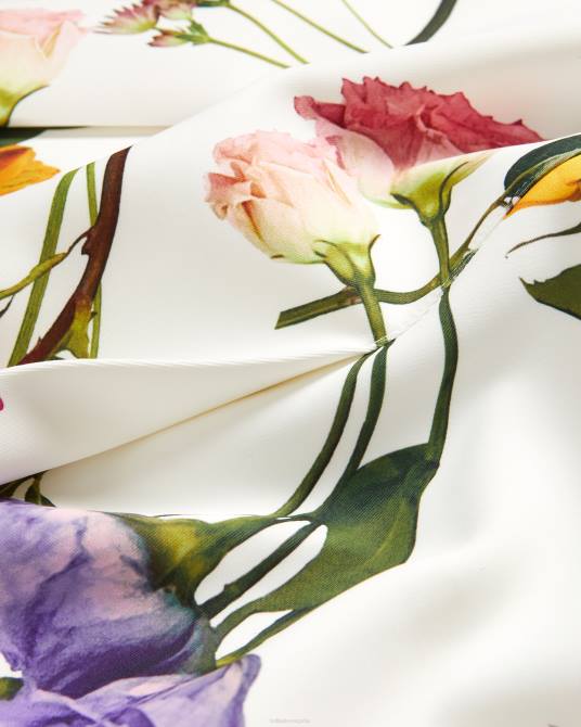 Ted Baker mujer 2ZFP166 ropa vestido skater de neopreno estampado ruxane blanco