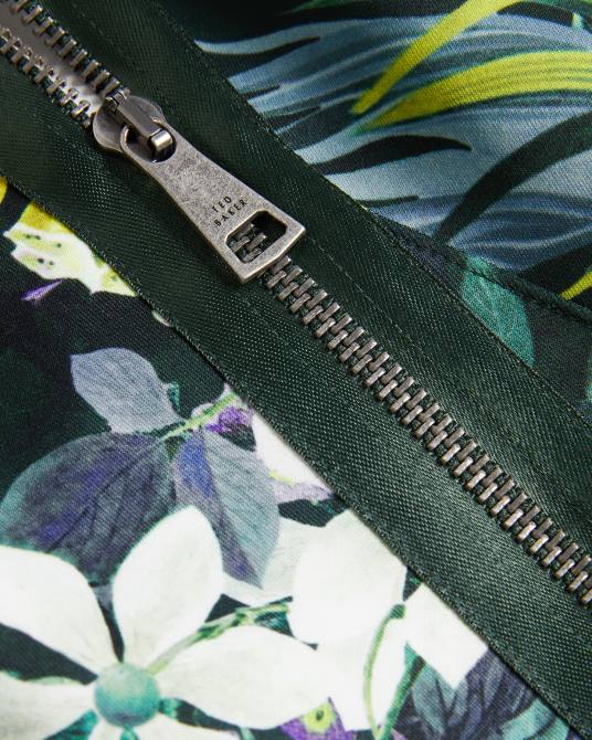 Ted Baker mujer 2ZFP282 ropa vestido skater lexiya de neopreno estampado verde oscuro