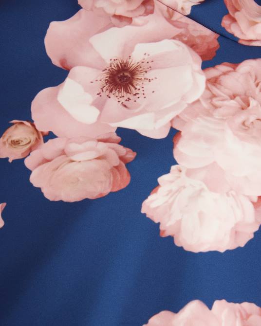 Ted Baker mujer 2ZFP55 ropa vestido skater trinia con estampado floral azul oscuro