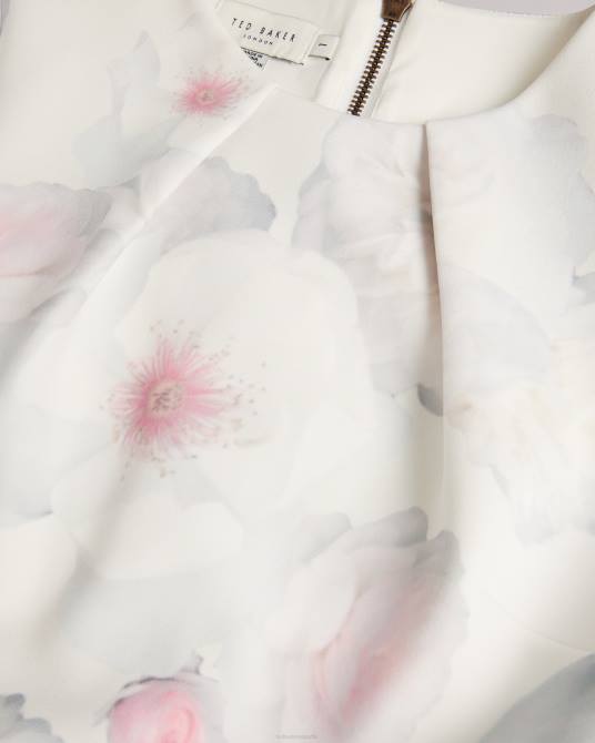 Ted Baker mujer 2ZFP61 ropa vestido skater trinia con estampado floral natural