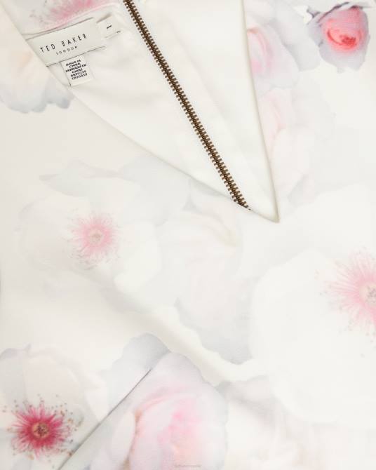 Ted Baker mujer 2ZFP79 ropa vestido skater estampado con cuello en V emleey natural