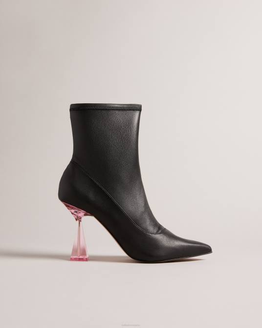 Ted Baker mujer 2ZFP841 zapatos botines de tacón alto liya de piel elástica negro