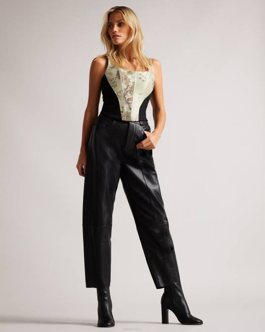 Ted Baker mujer 2ZFP922 zapatos botas Marshah de piel elástica negro