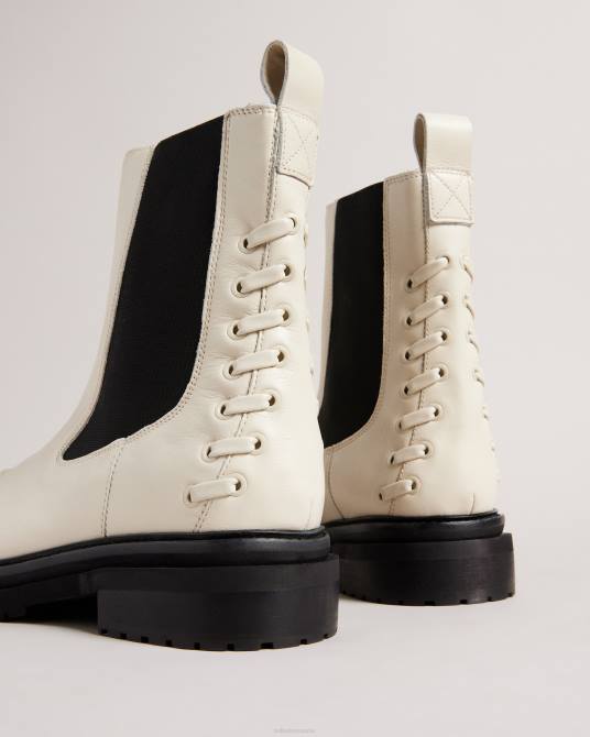 Ted Baker mujer 2ZFP924 zapatos Botas Chelsea Lukki con detalle de pespuntes natural