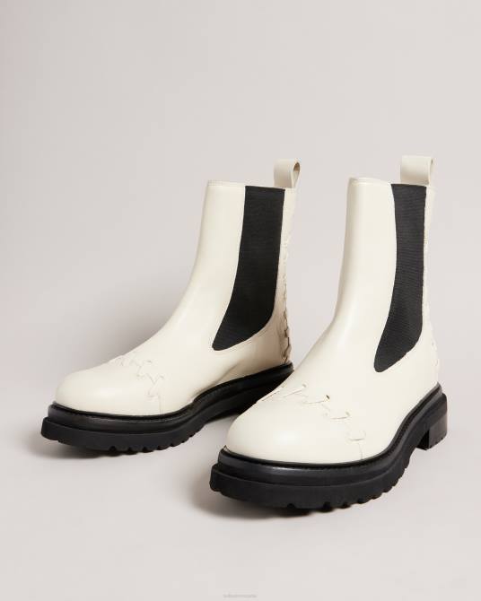 Ted Baker mujer 2ZFP924 zapatos Botas Chelsea Lukki con detalle de pespuntes natural