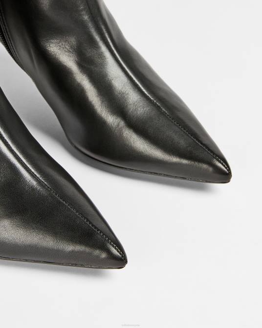 Ted Baker mujer 2ZFP932 zapatos Bota galiana de piel con tacón de aguja de 60 mm negro