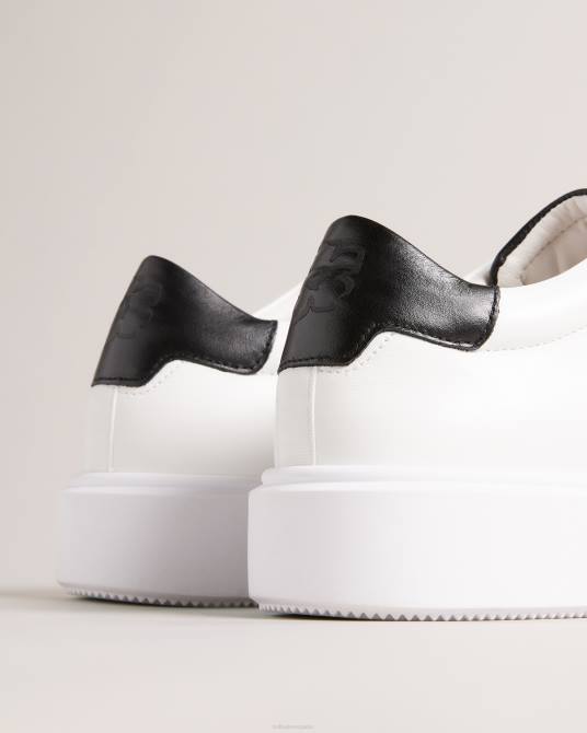 Ted Baker mujer 2ZFP843 zapatos zapatillas maymay plataforma flor magnolia blanco