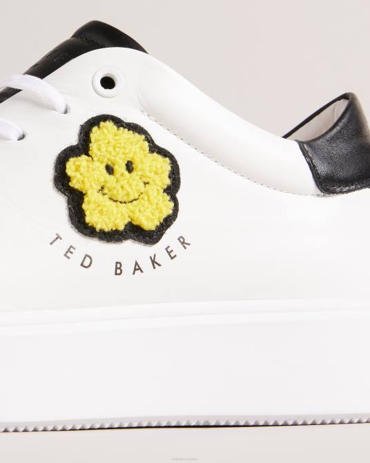 Ted Baker mujer 2ZFP843 zapatos zapatillas maymay plataforma flor magnolia blanco