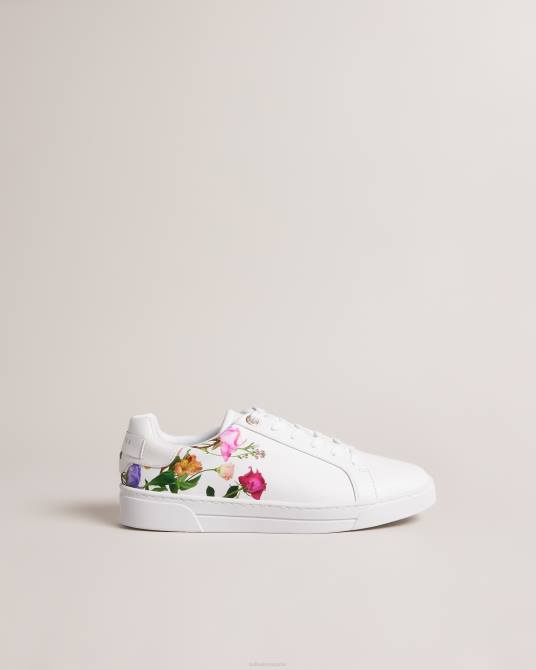 Ted Baker mujer 2ZFP857 zapatos zapatillas artel con suela cupsole y estampado floral blanco