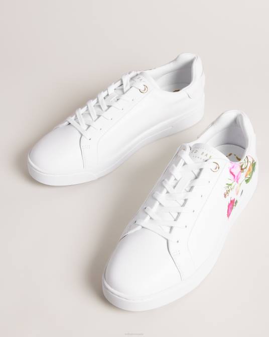 Ted Baker mujer 2ZFP857 zapatos zapatillas artel con suela cupsole y estampado floral blanco