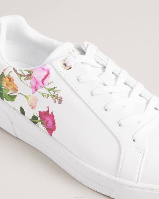Ted Baker mujer 2ZFP857 zapatos zapatillas artel con suela cupsole y estampado floral blanco