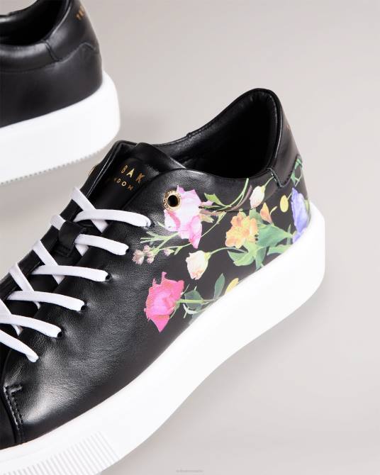 Ted Baker mujer 2ZFP859 zapatos zapatillas lorayy con plataforma y estampado floral negro