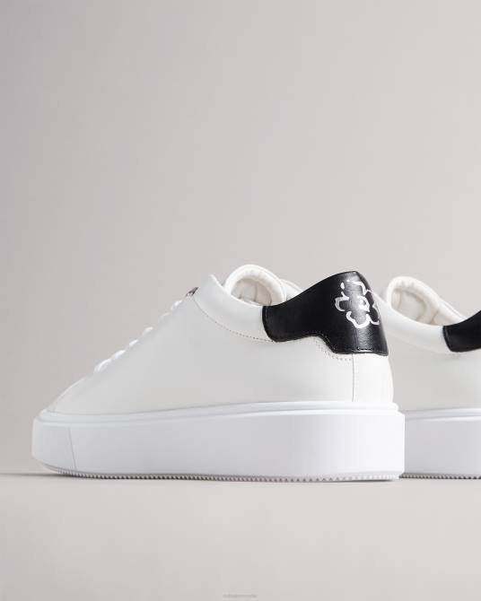 Ted Baker mujer 2ZFP862 zapatos Zapatilla plataforma lornea magnolia flor blanco negro