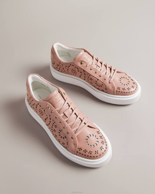Ted Baker mujer 2ZFP884 zapatos zapatillas con plataforma cortadas con láser cwisp Rosado oscuro