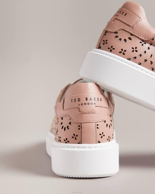 Ted Baker mujer 2ZFP884 zapatos zapatillas con plataforma cortadas con láser cwisp Rosado oscuro