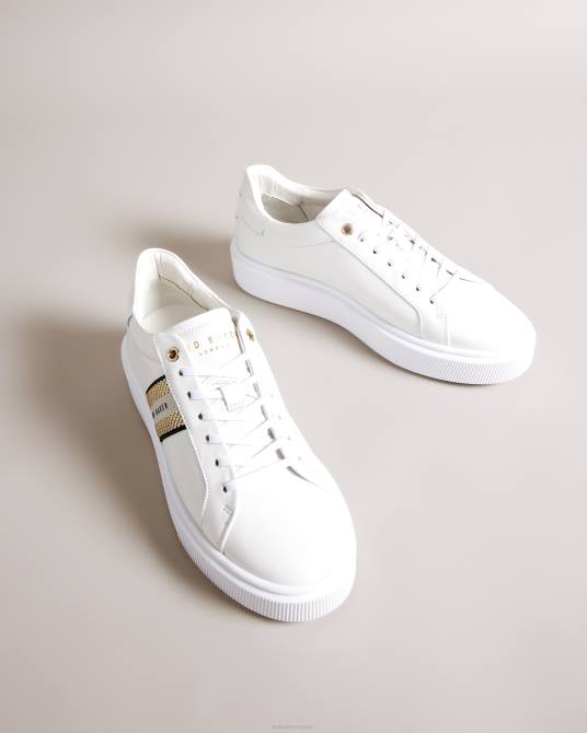 Ted Baker mujer 2ZFP901 zapatos zapatillas lornie con plataforma y correas oro