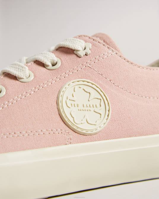 Ted Baker mujer 2ZFP933 zapatos zapatillas bajas tayni de lona Rosado oscuro