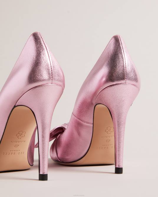 Ted Baker mujer 2ZFP849 zapatos zapatos de salón ryal metalizados Rosa claro