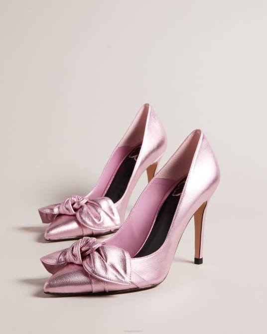 Ted Baker mujer 2ZFP849 zapatos zapatos de salón ryal metalizados Rosa claro