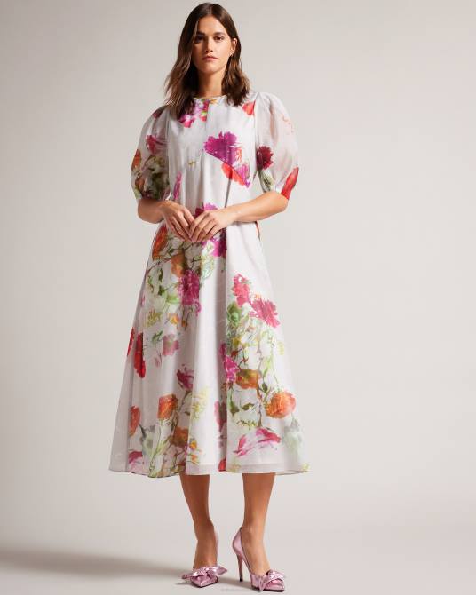 Ted Baker mujer 2ZFP849 zapatos zapatos de salón ryal metalizados Rosa claro