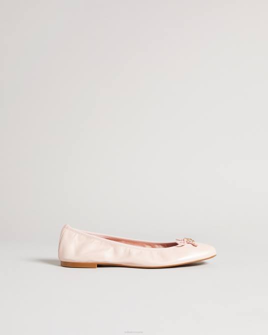 Ted Baker mujer 2ZFP931 zapatos Bailarinas baylay con lazo de piel Rosado oscuro