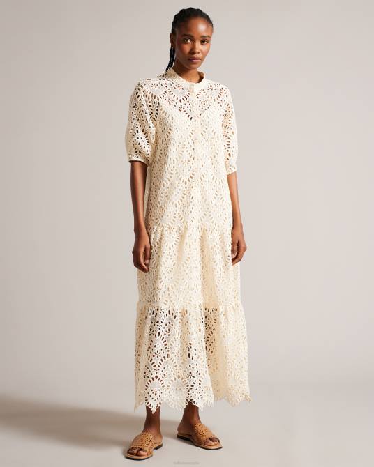 Ted Baker mujer 2ZFP863 zapatos sandalias planas clovei cortadas a láser marrón claro