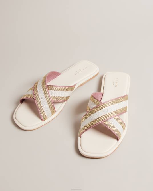 Ted Baker mujer 2ZFP873 zapatos sandalias ashika con correa de cincha Marfil