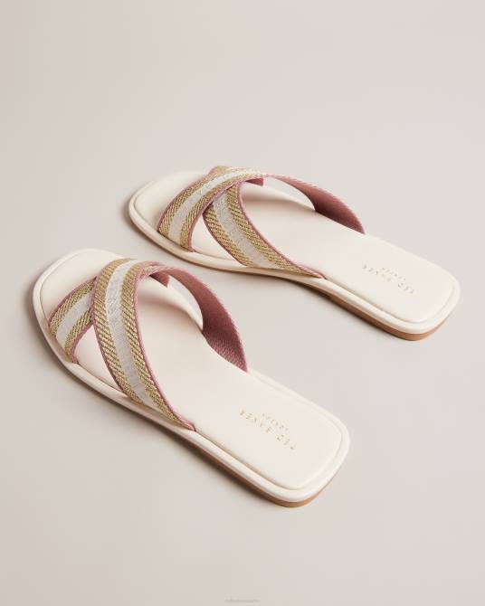 Ted Baker mujer 2ZFP873 zapatos sandalias ashika con correa de cincha Marfil
