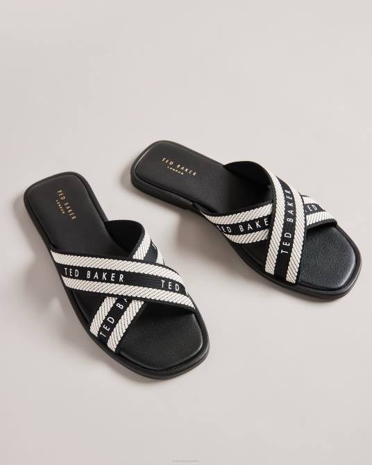 Ted Baker mujer 2ZFP880 zapatos sandalias ashika con correa de cincha negro
