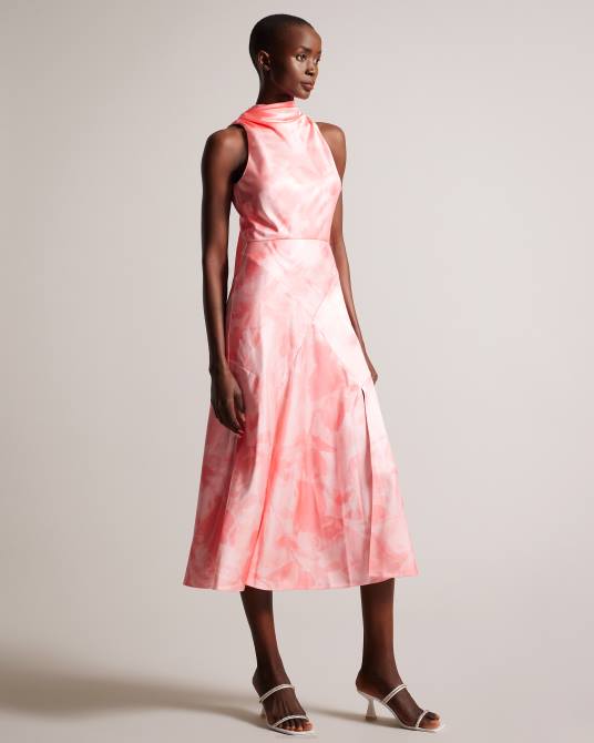 Ted Baker mujer 2ZFP844 zapatos sandalias Rinita con tacón de gatito y satén con strass Marfil