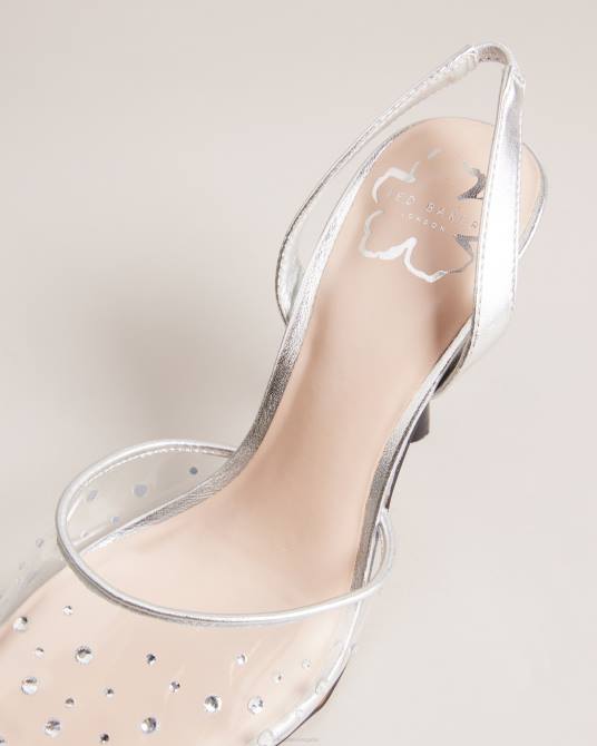 Ted Baker mujer 2ZFP845 zapatos tacones con tira trasera y strass larlar claro