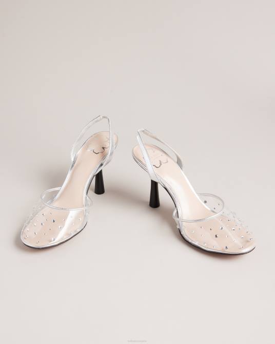 Ted Baker mujer 2ZFP845 zapatos tacones con tira trasera y strass larlar claro