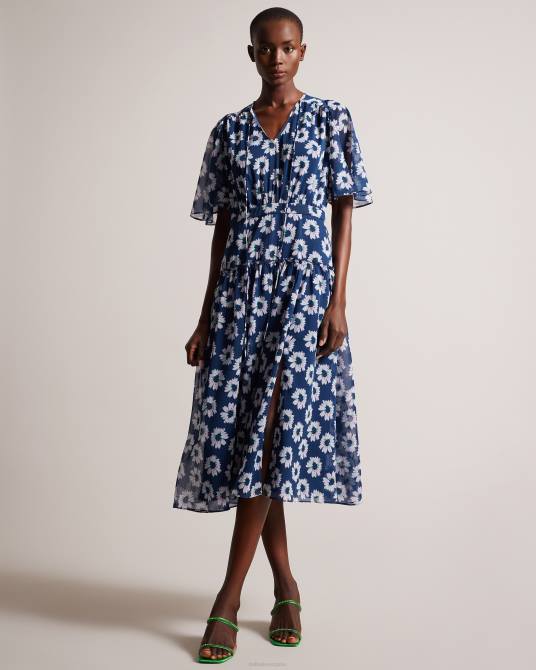 Ted Baker mujer 2ZFP853 zapatos sandalias Rinita con tacón de gatito y satén con strass verde