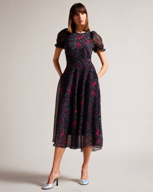 Ted Baker mujer 2ZFP854 zapatos tacones destalonados holográficos Larria plata