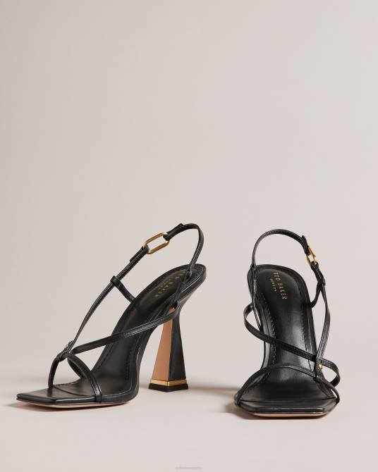 Ted Baker mujer 2ZFP861 zapatos sandalias cayena con tacón geométrico y tiras negro
