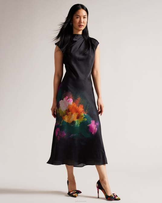 Ted Baker mujer 2ZFP875 zapatos zapatos de tacón con estampado artístico Ryoh negro