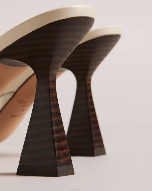 Ted Baker mujer 2ZFP879 zapatos sandalias tayalin texturizadas con tacón tipo moneda natural