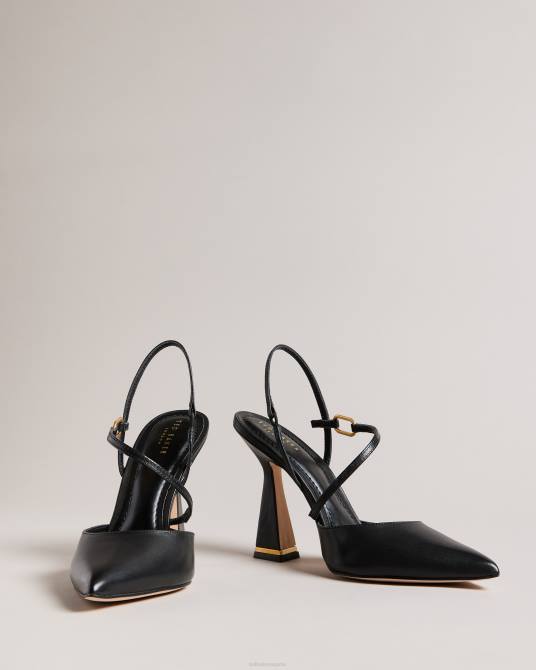Ted Baker mujer 2ZFP888 zapatos zapatos de salón en punta coriana con tacón geométrico negro