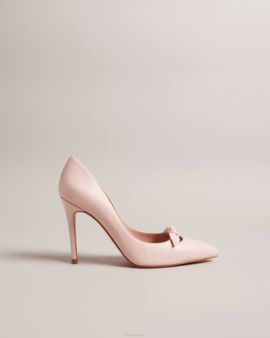 Ted Baker mujer 2ZFP895 zapatos tacones de salón teliah de cuero con adornos de lazo Rosado oscuro