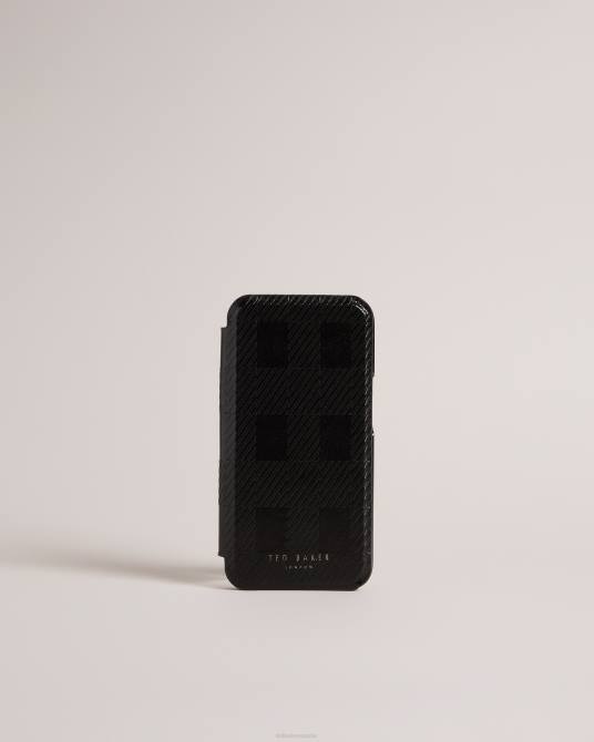 Ted Baker recopilación 2ZFP2009 artículos para el hogar hcheki house check folio funda para iphone 13 negro