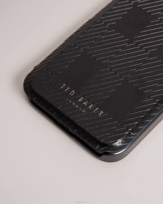 Ted Baker recopilación 2ZFP2009 artículos para el hogar hcheki house check folio funda para iphone 13 negro
