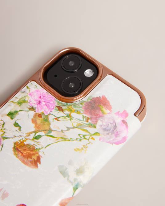 Ted Baker recopilación 2ZFP2101 artículos para el hogar Funda para iPhone 13 y 14 con diseño floral y acuarela de gwladys Rosa palido