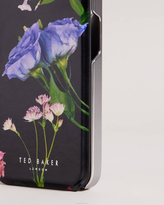 Ted Baker recopilación 2ZFP2108 artículos para el hogar Funda para iPhone 13 Pro con estampado de ramo Akivan y espejo negro