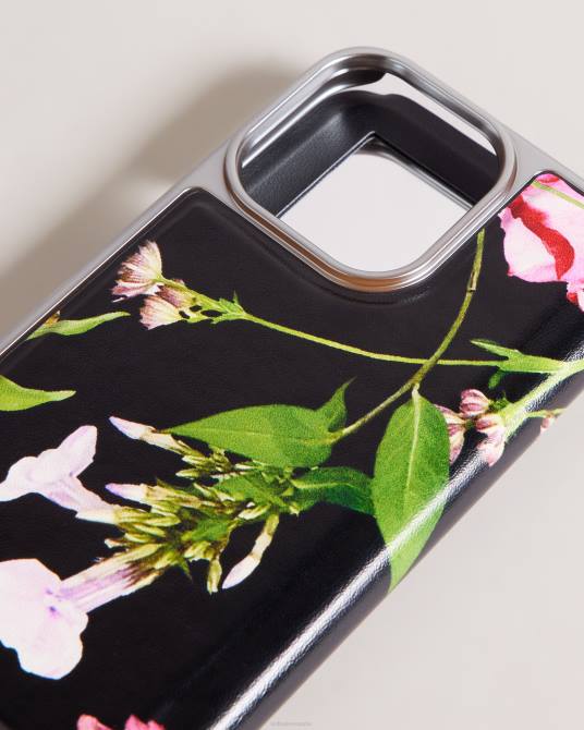 Ted Baker recopilación 2ZFP2108 artículos para el hogar Funda para iPhone 13 Pro con estampado de ramo Akivan y espejo negro