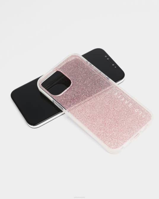 Ted Baker recopilación 2ZFP2116 artículos para el hogar Funda antigolpes para iPhone 12 Pro Max con purpurina Rossiy. Bebé rosa