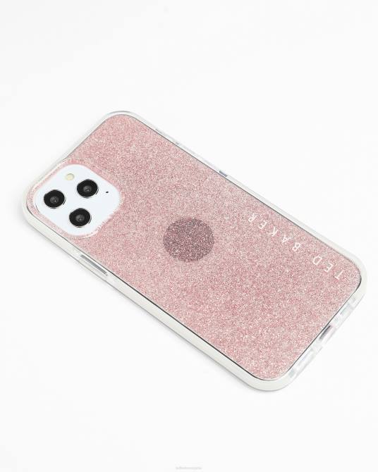 Ted Baker recopilación 2ZFP2116 artículos para el hogar Funda antigolpes para iPhone 12 Pro Max con purpurina Rossiy. Bebé rosa