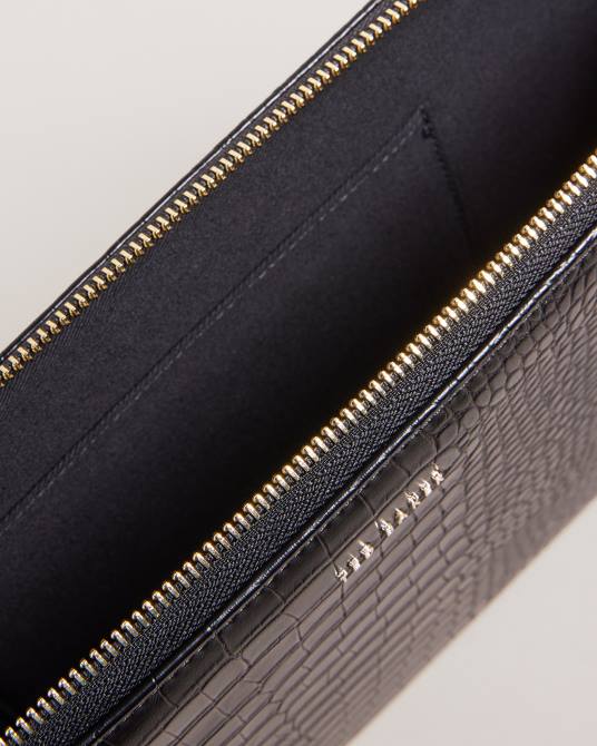 Ted Baker recopilación 2ZFP792 artículos para el hogar Funda para portátil steliaa imitación croc 13 negro