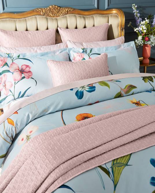 Ted Baker recopilación 2ZFP2092 artículos para el hogar juego de funda nórdica hamptn hampton king azul claro
